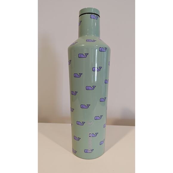 Vineyard Vines x Corkcicle 24oz Canteen Bottle Mint Green Purple Whale Stainless - Picture 4 of 5